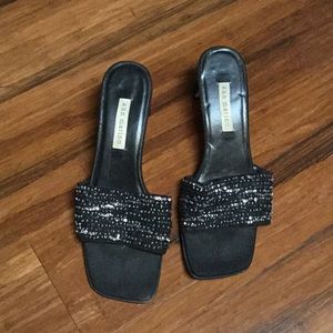 Ann Marino Black Open Toed Heels